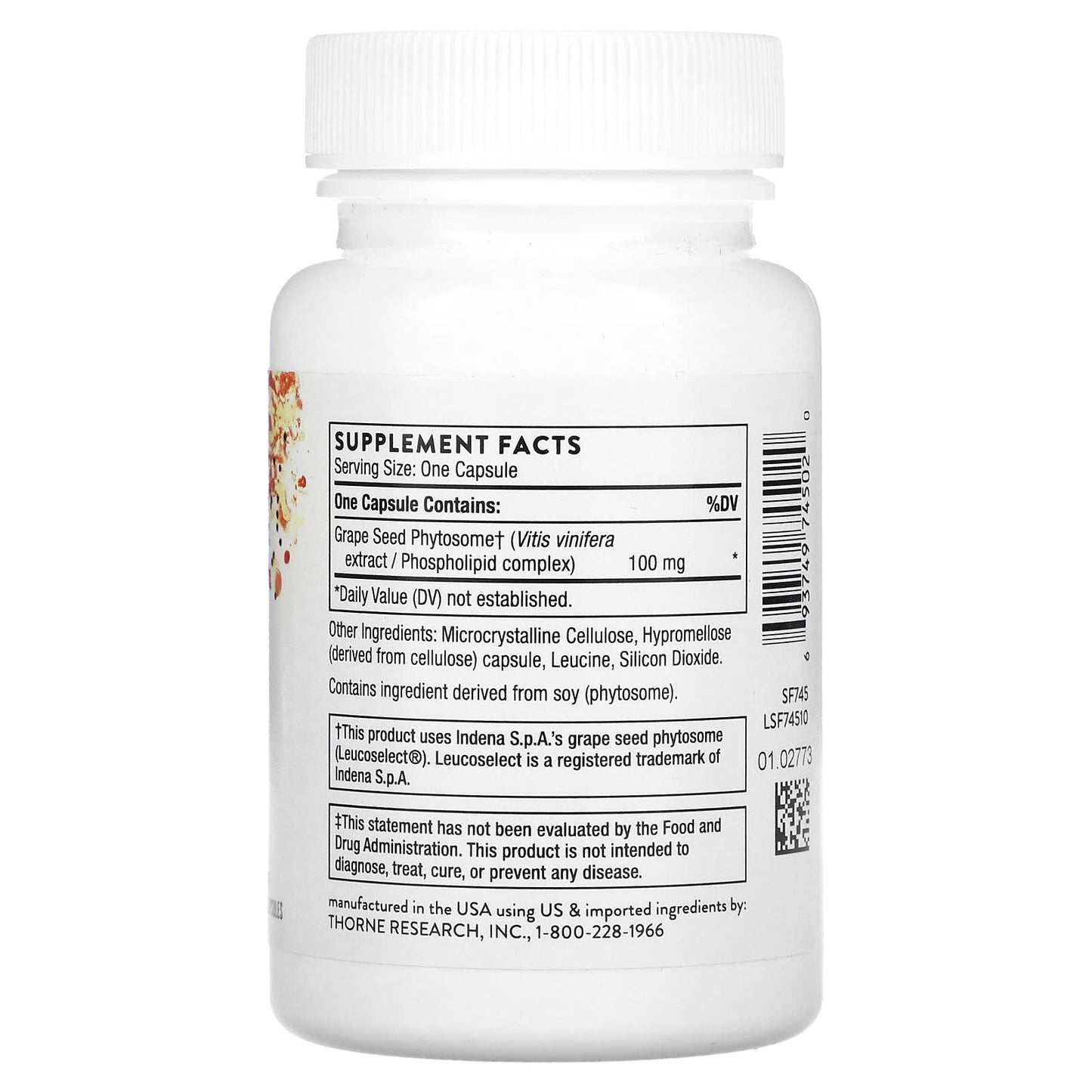 Thorne, Grape Seed Extract, 60 Capsules (100 mg per Capsule) - Image 2