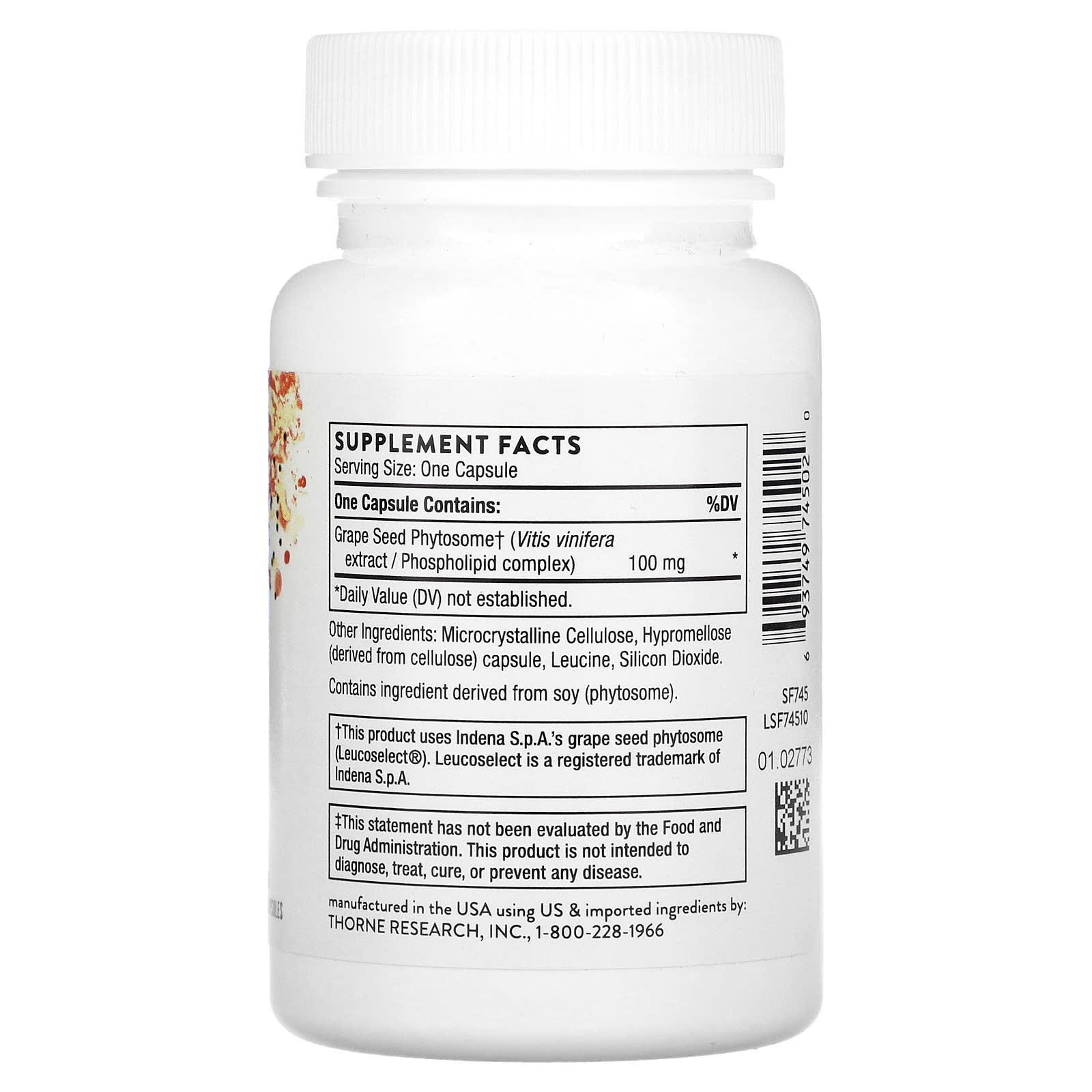 Thorne, Grape Seed Extract, 60 Capsules (100 mg per Capsule) - Image 2