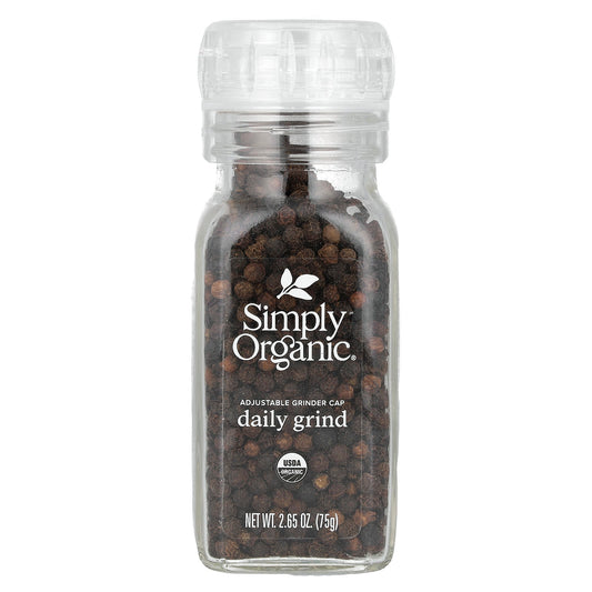 Simply Organic, Daily Grind, Black Peppercorn, 2.65 oz (75 g) - Image 1