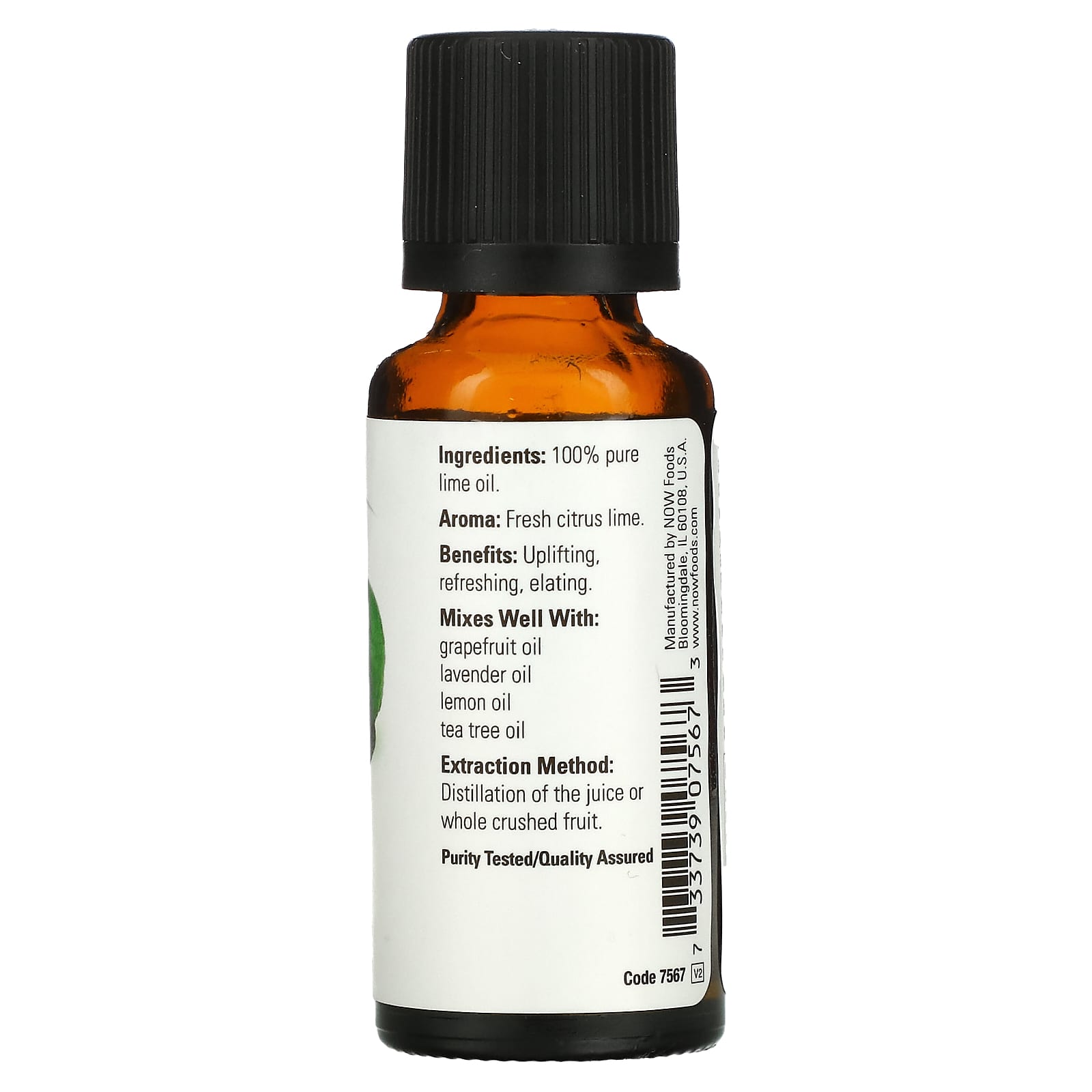 NOW Foods, Essential Oils, Lime, 1 fl oz (30 ml) - Image 2