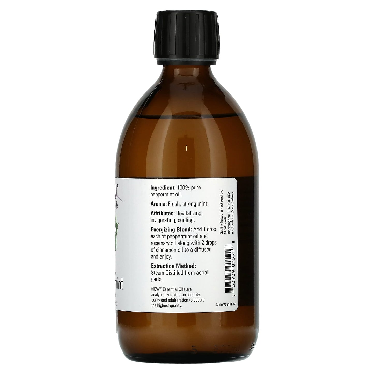 NOW Foods, Essential Oils, 100% Pure Peppermint, 16 fl oz (473 ml) - Image 2