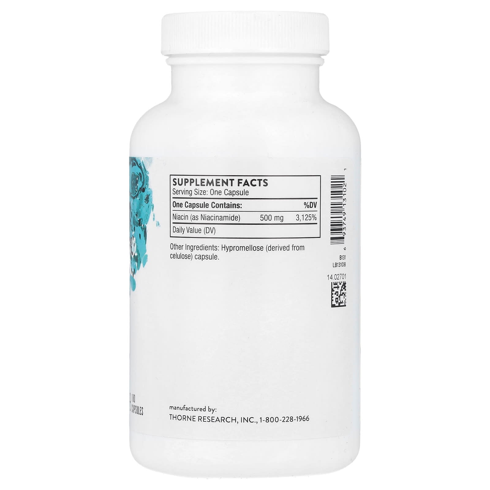 Thorne, Niacinamide, 180 Capsules (500 mg per Capsule) - Image 2