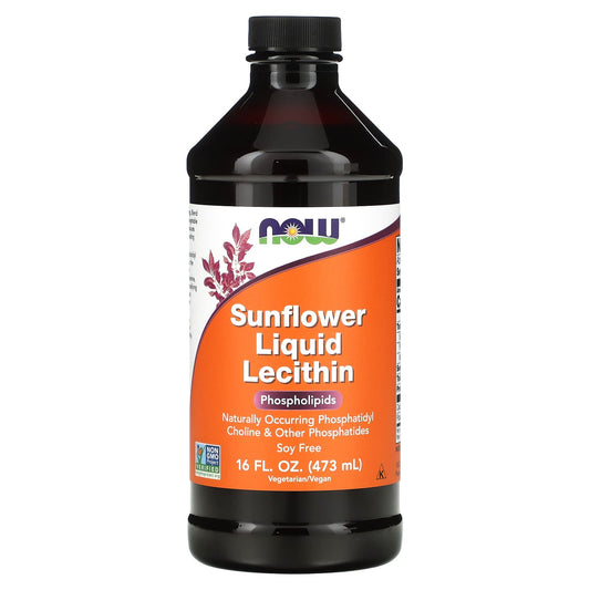 NOW Foods, Sunflower Liquid Lecithin, 16 fl oz (473 ml) - Image 1