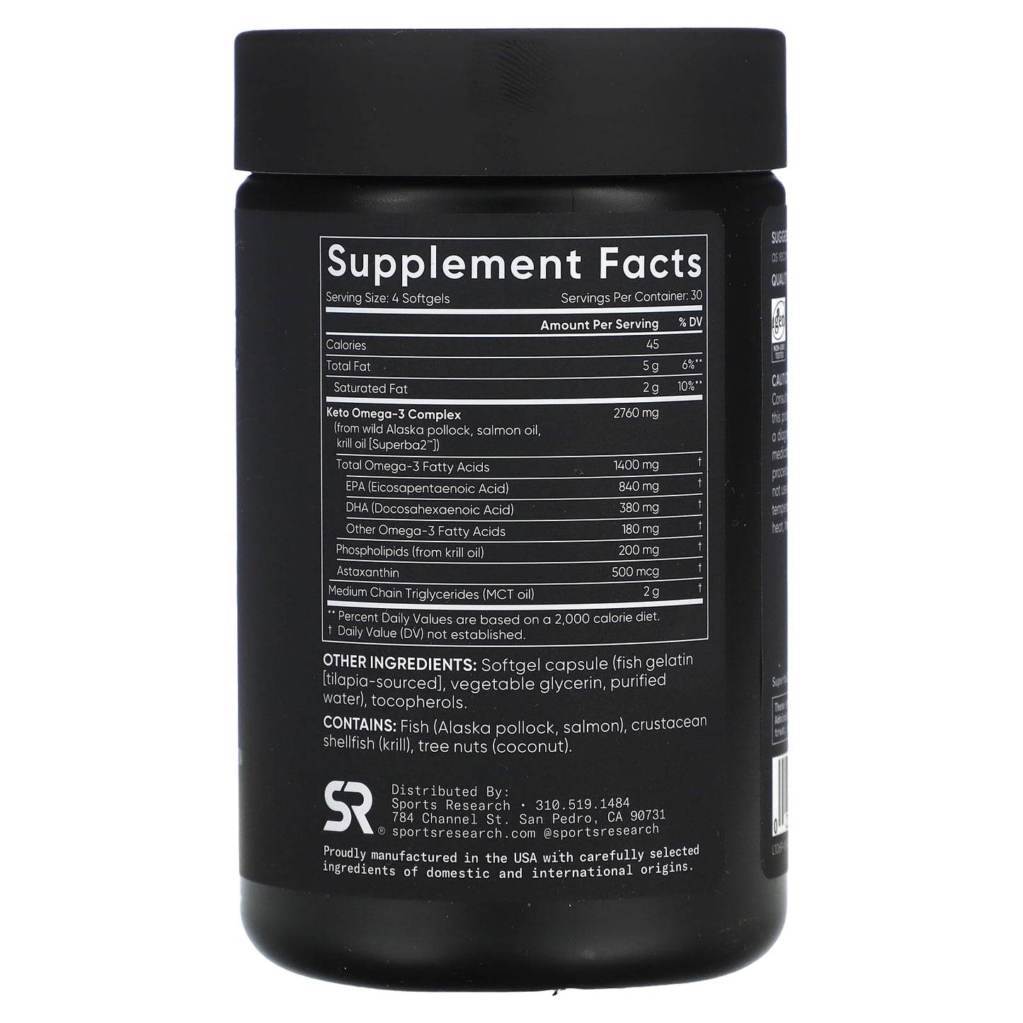 Sports Research, Keto Omega-3 with Salmon Oil, 120 Softgels - Image 2