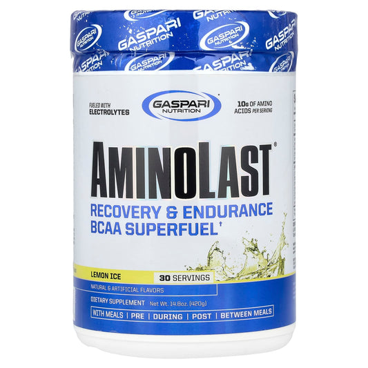 Gaspari AMINOLAST Recovery & Endurance BCAA Superfuel - Lemon Ice - Image 1
