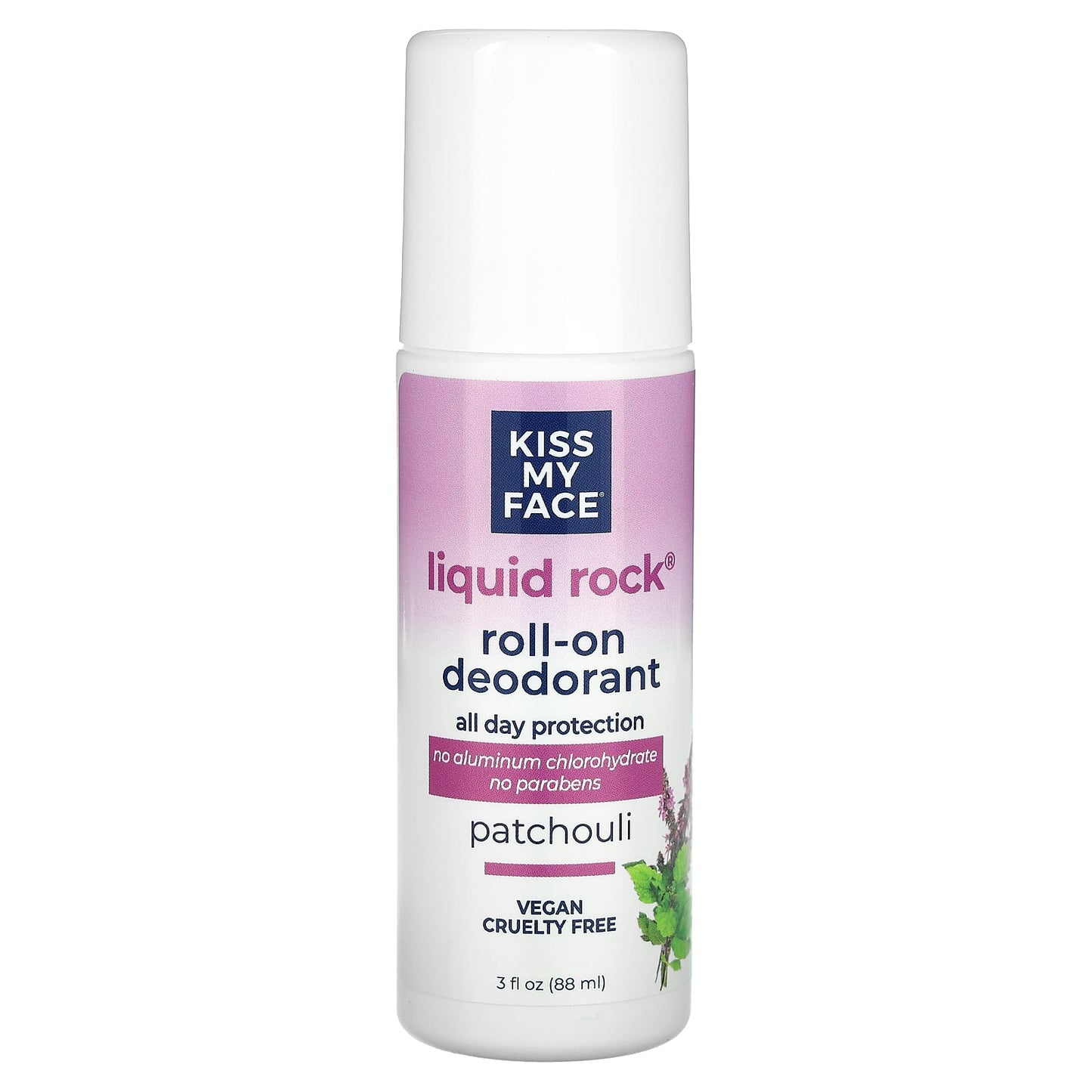 Kiss My Face, Liquid Rock Roll-On Deodorant, Patchouli, 3 fl oz (88 ml) - Image 1