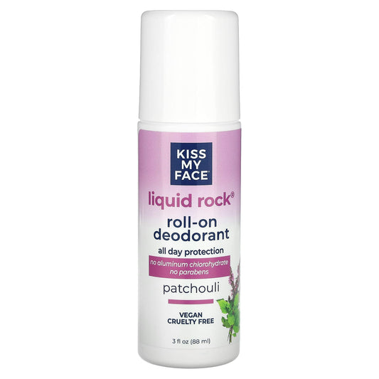 Kiss My Face, Liquid Rock Roll-On Deodorant, Patchouli, 3 fl oz (88 ml) - Image 1