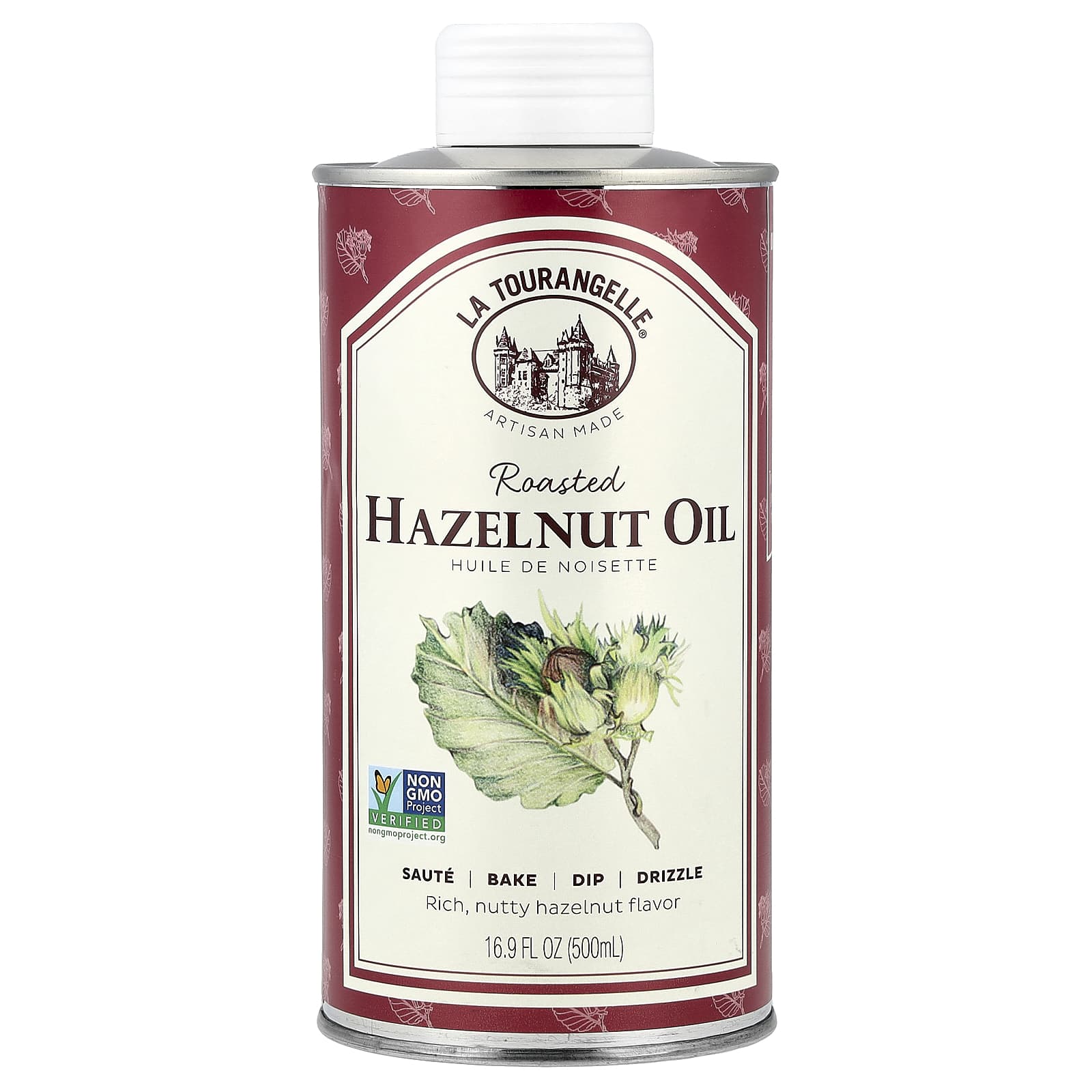 La Tourangelle, Roasted Hazelnut Oil, 16.9 fl oz (500 ml) - Image 1