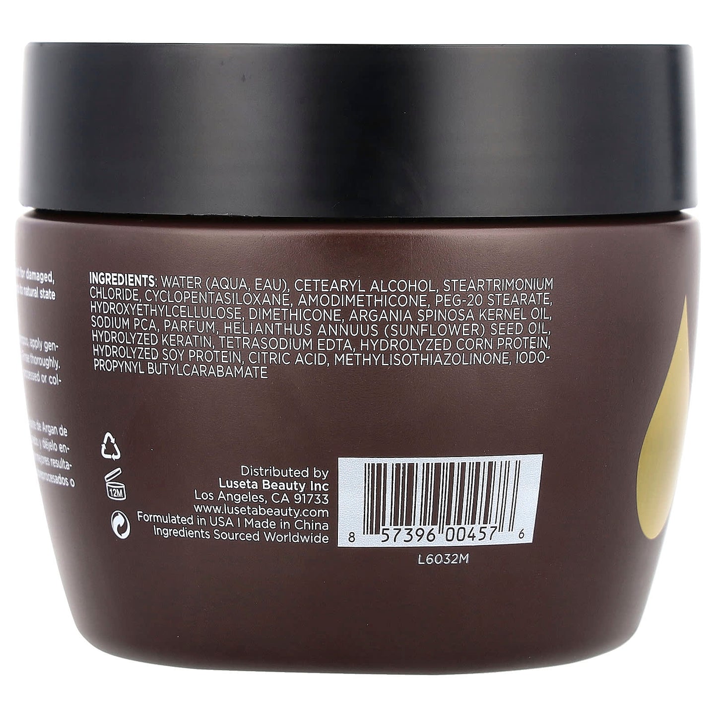 Luseta Beauty, Argan Oil Hair Mask, For Damaged & Dry Hair, 16.9 fl oz (500 ml) - Image 2