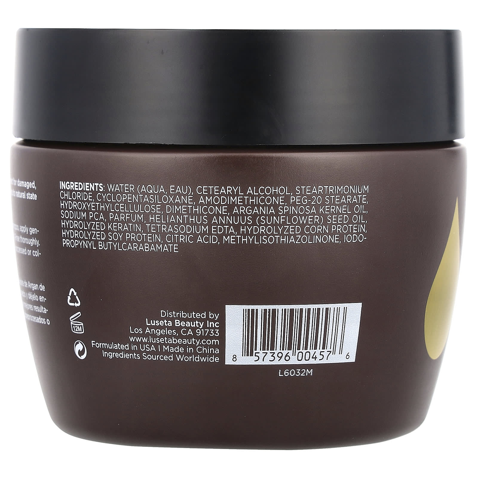 Luseta Beauty, Argan Oil Hair Mask, For Damaged & Dry Hair, 16.9 fl oz (500 ml) - Image 2