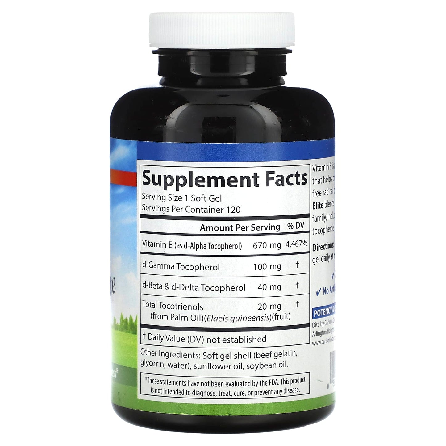 Carlson Vitamin E E-Gems Elite for Optimal Heart Health & Wellness - Image 2