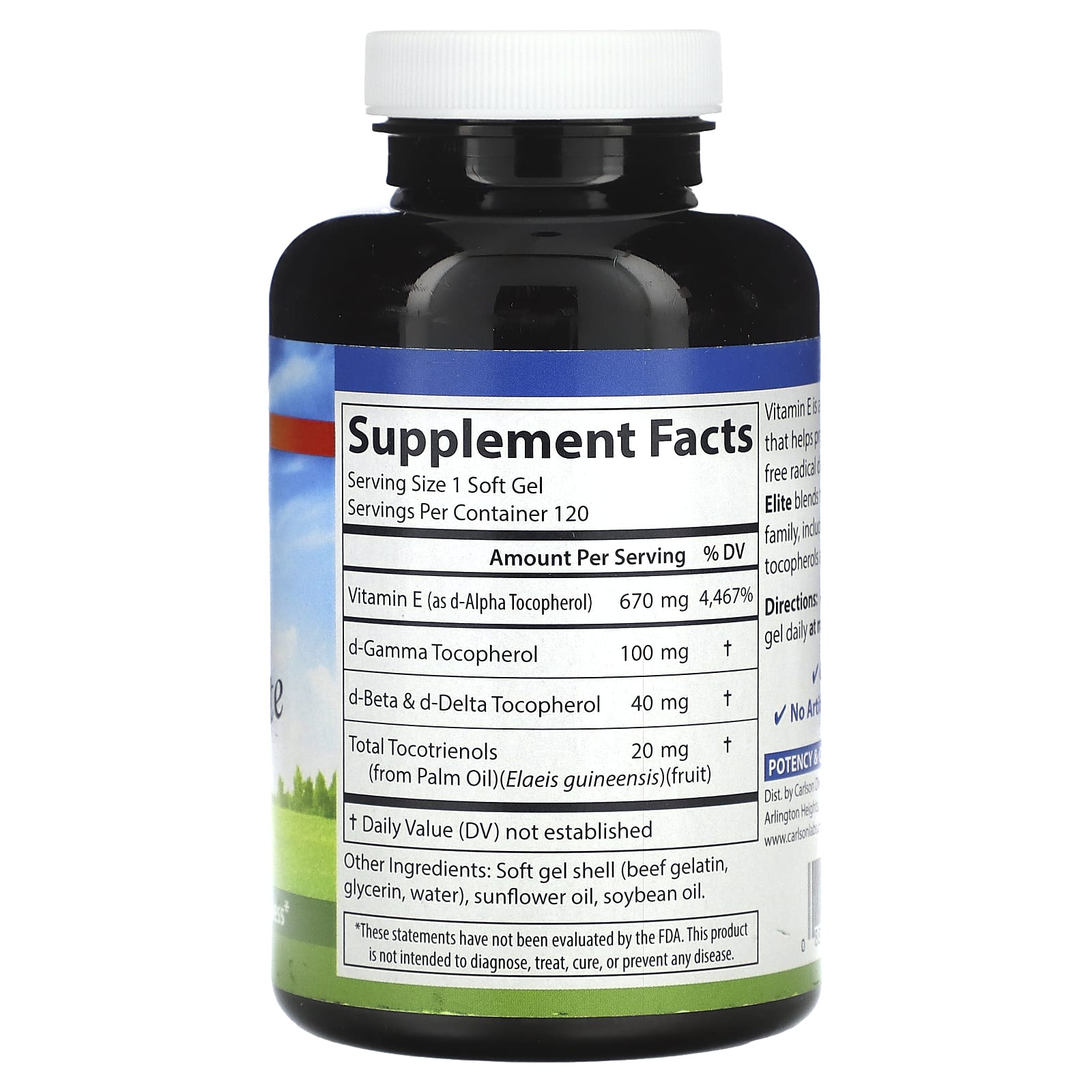 Carlson Vitamin E E-Gems Elite for Optimal Heart Health & Wellness - Image 2