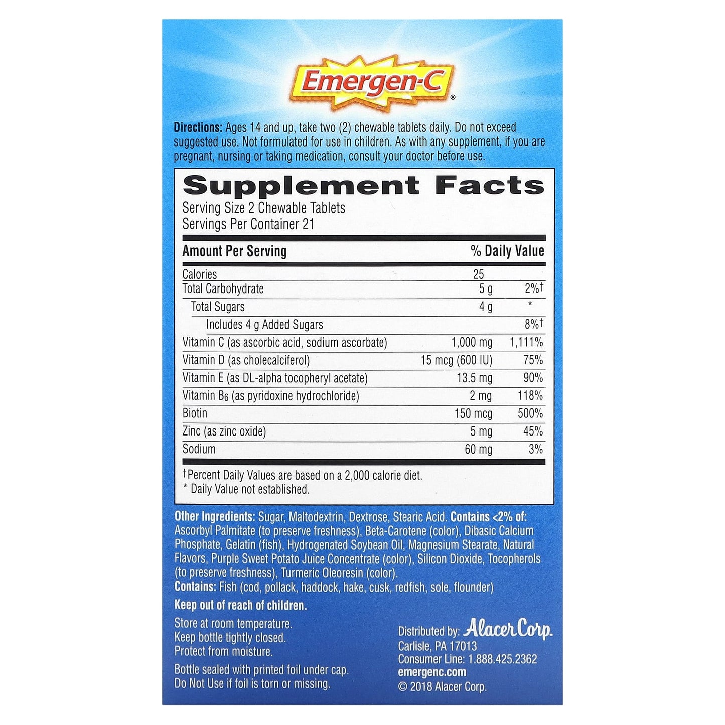 Emergen-C Immune Plus Chewables with Vitamin D & Orange Blast - Image 2