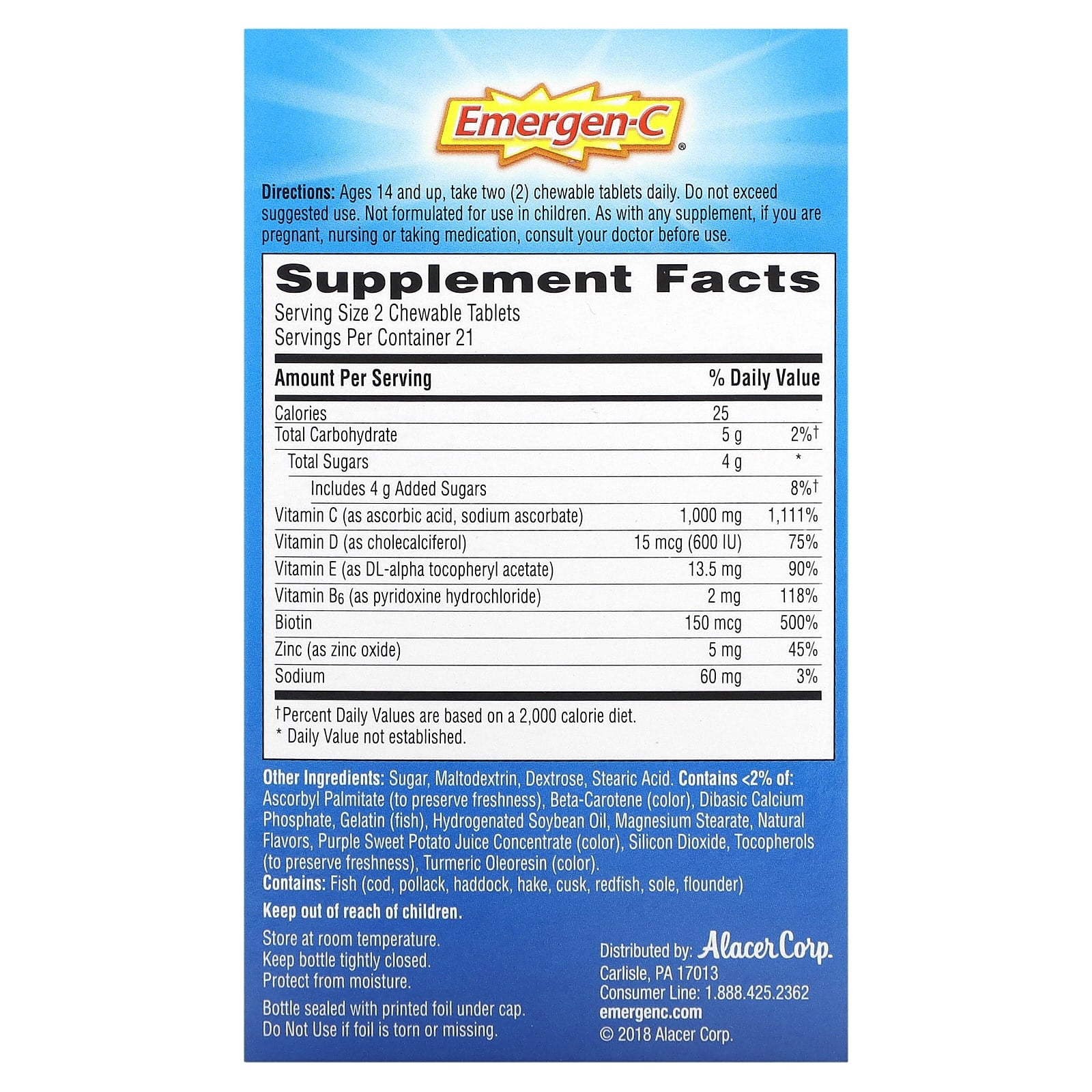Emergen-C Immune Plus Chewables with Vitamin D & Orange Blast - Image 2