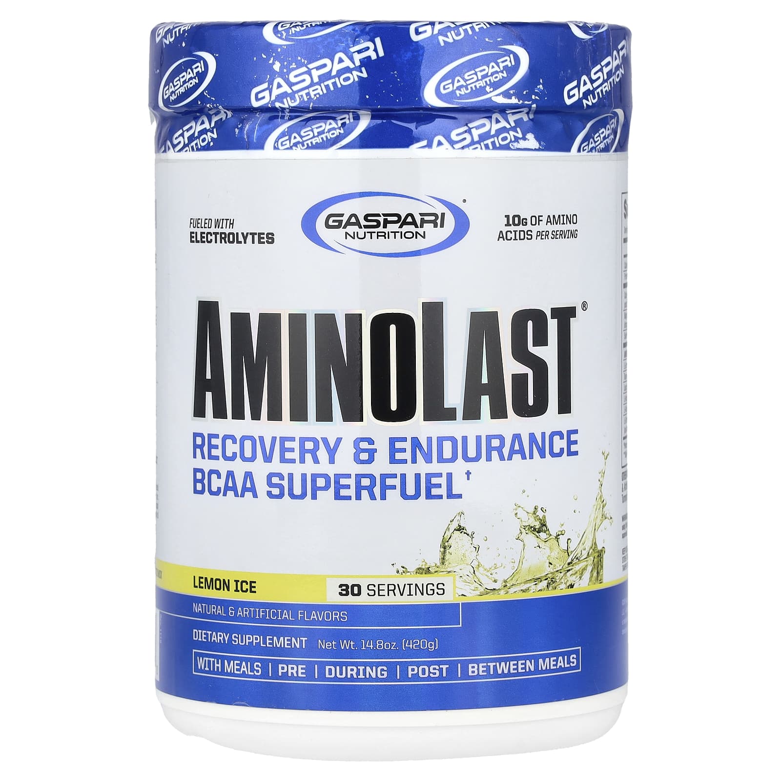Gaspari AMINOLAST Recovery & Endurance BCAA Superfuel - Lemon Ice - Image 1