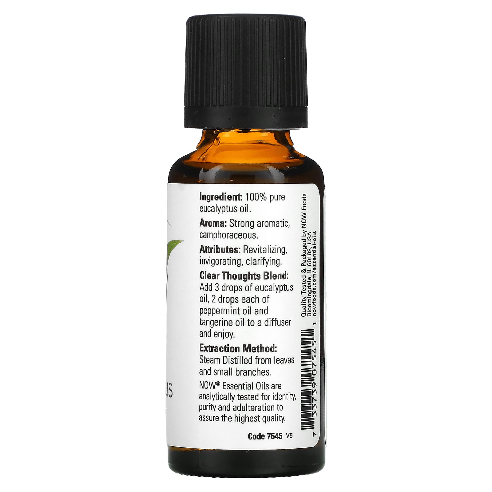 NOW Foods, Essential Oils, Eucalyptus, 1 fl oz (30 ml) - Image 2
