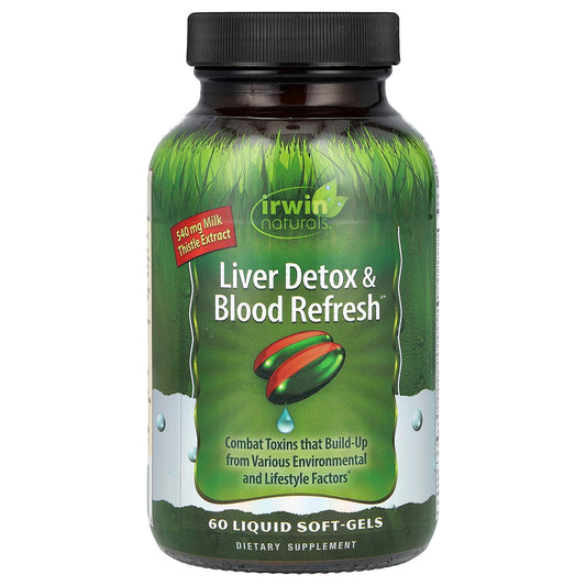 Irwin Naturals Liver Detox & Blood Refresh Liquid Soft-Gels 60 Count - Image 1