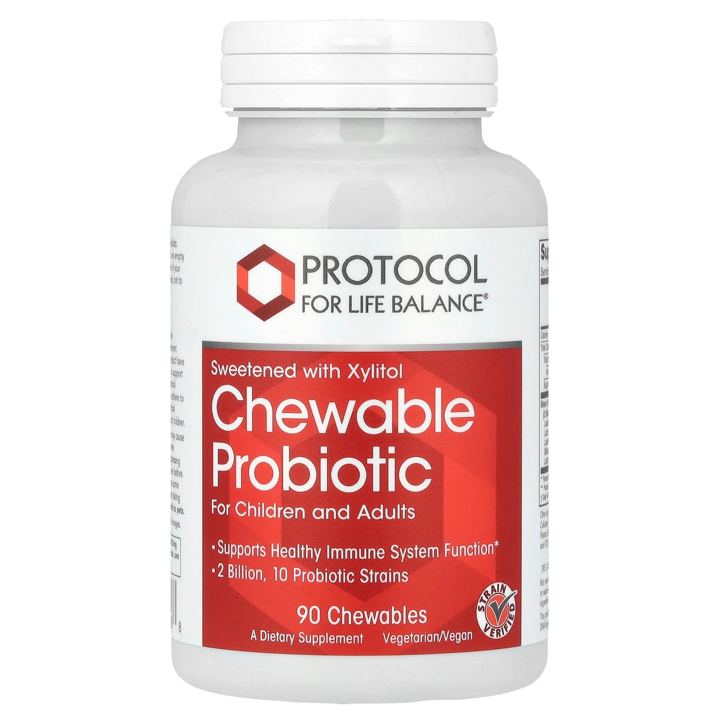 Protocol for Life Balance, Chewable Probiotic, For Children and Adults, 2 Billion, 90 Chewables - Image 1