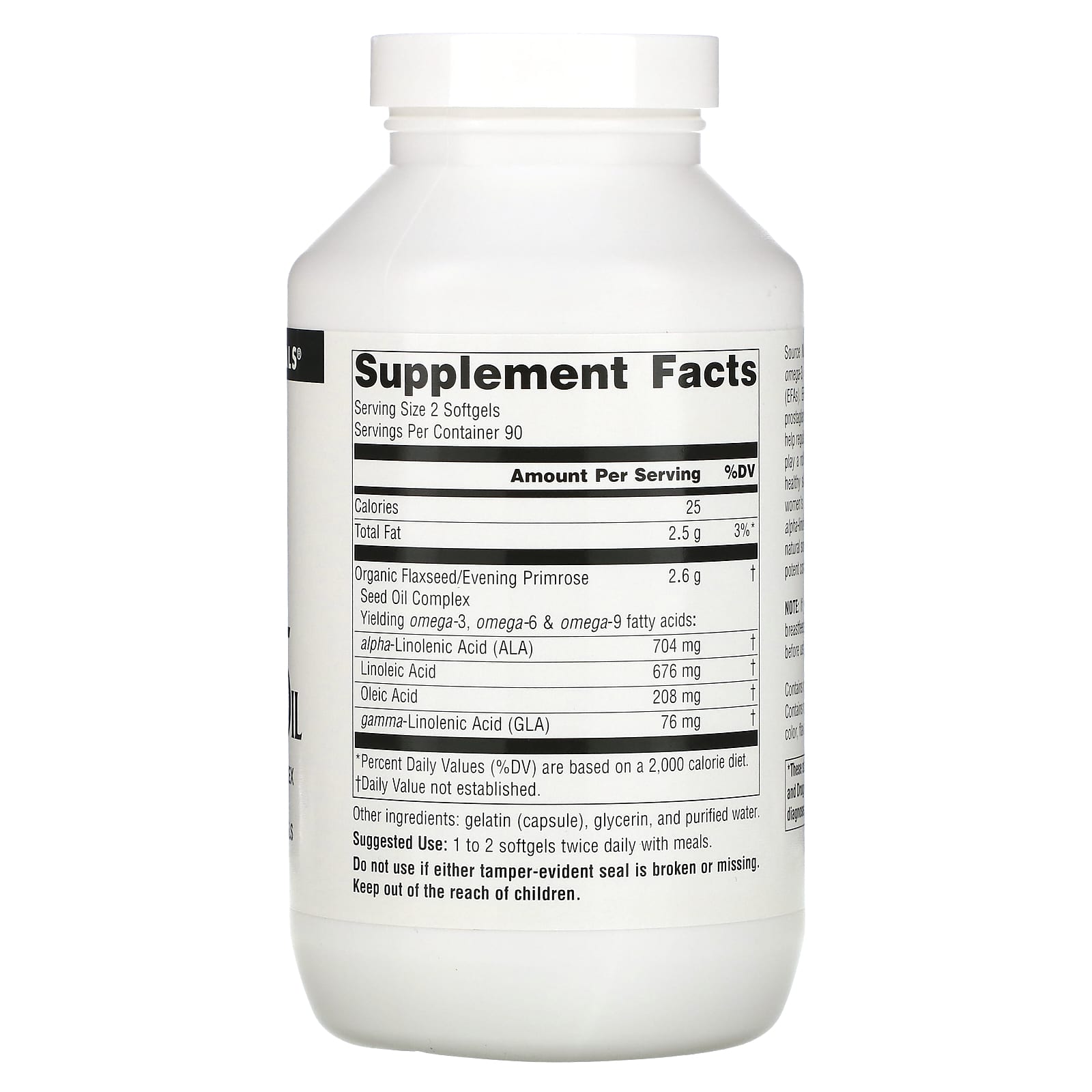 Source Naturals, Flax Seed-Primrose Oil, 1,300 mg, 180 Softgels - Image 2
