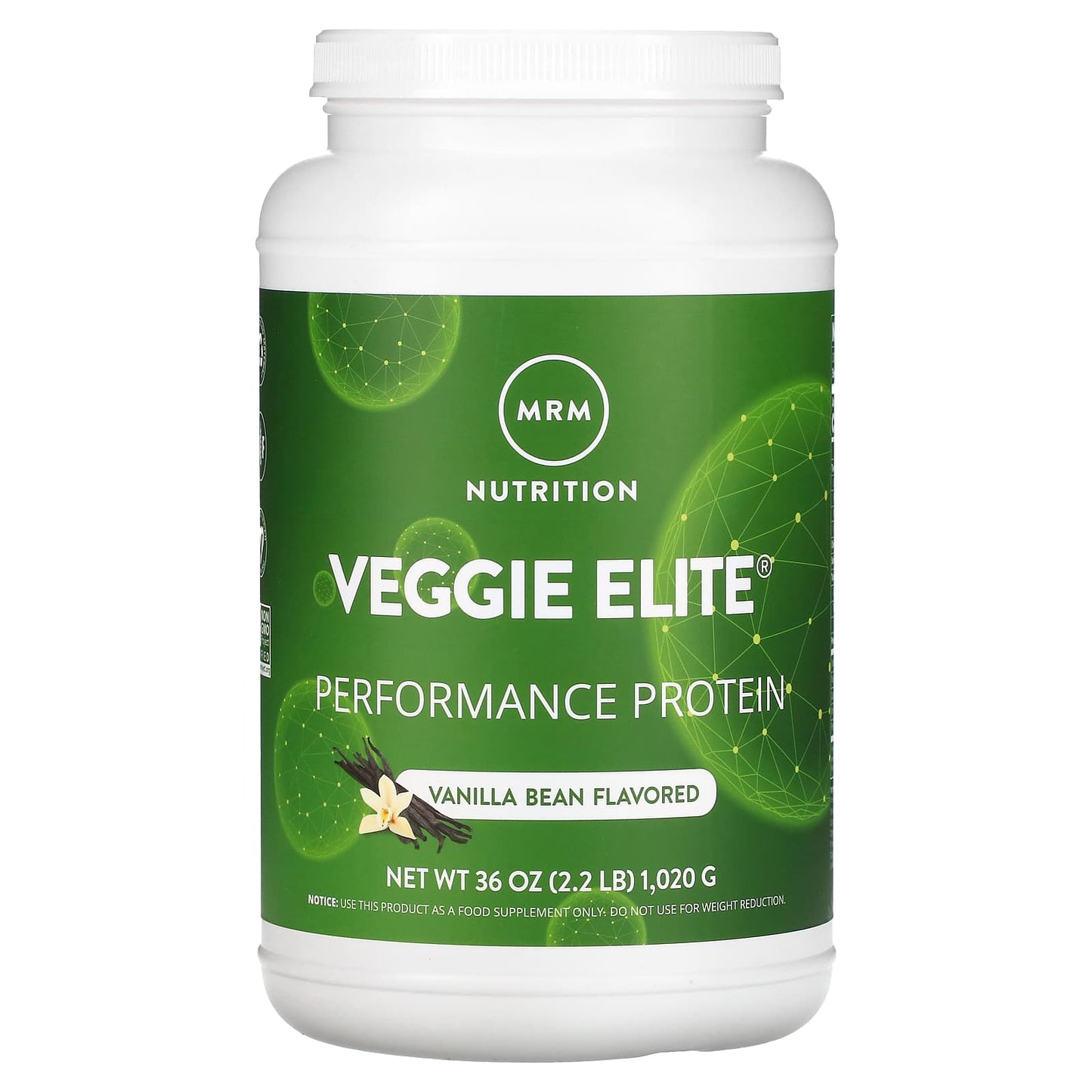 MRM Nutrition, Veggie Elite, Performance Protein, Vanilla Bean, 2.2 lb (1,020 g) - Image 1