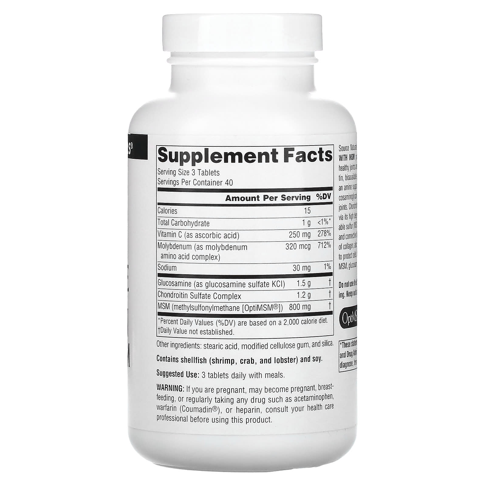 Source Naturals, Glucosamine Chondroitin Complex With MSM, 120 Tablets - Image 2