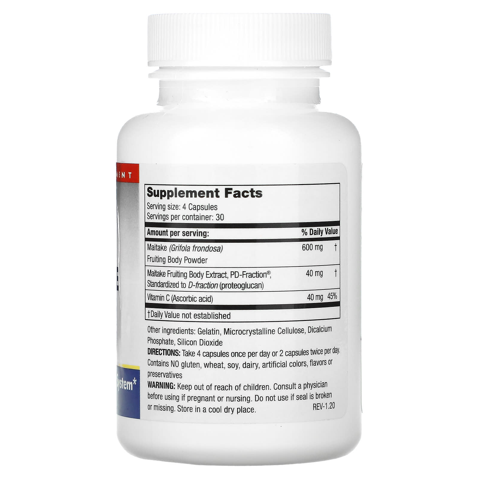 Mushroom Wisdom, Maitake D Fraction, Standard, 120 Capsules - Image 2