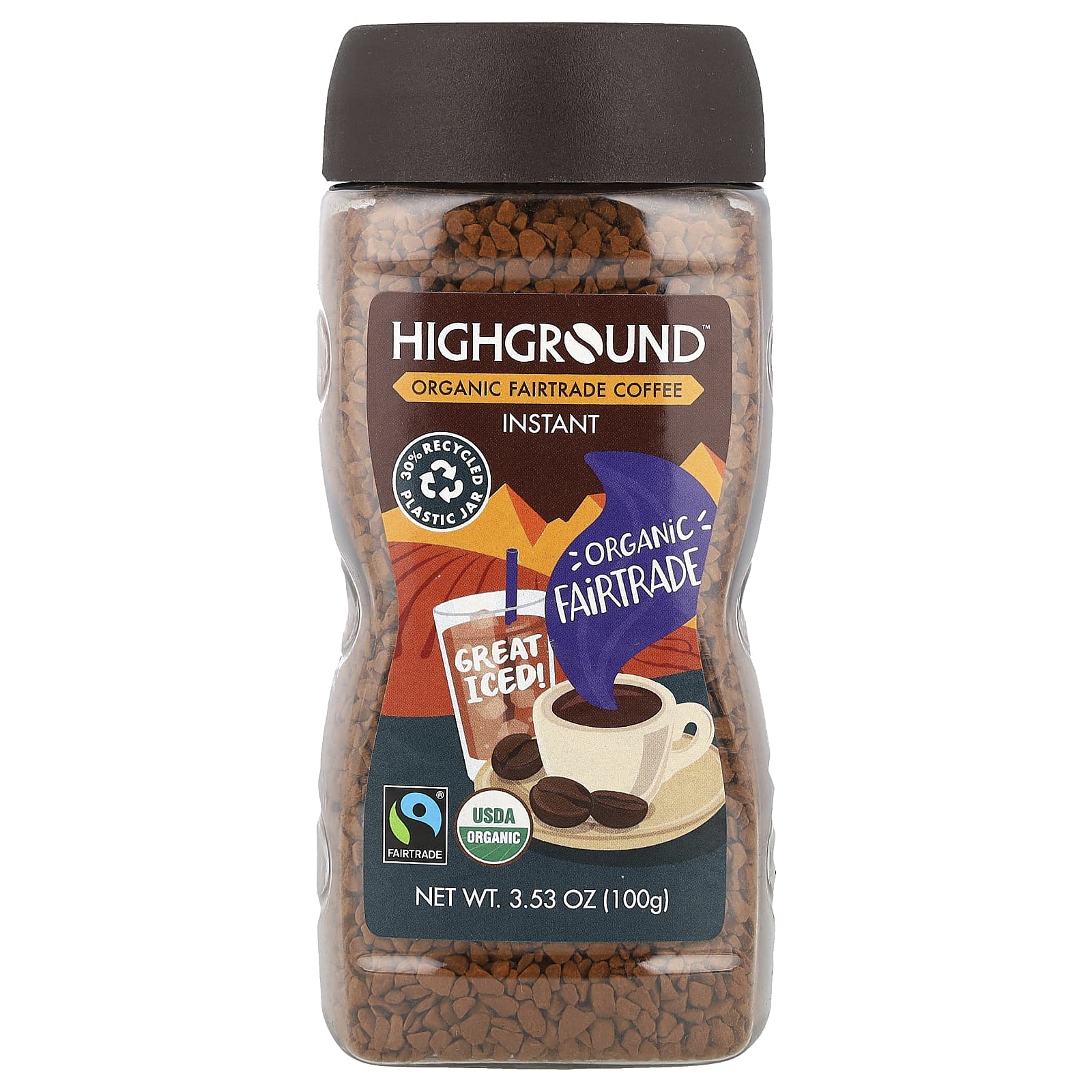 Fairtrade Organic Instant Coffee, Medium Roast by Highground Coffee - Image 1