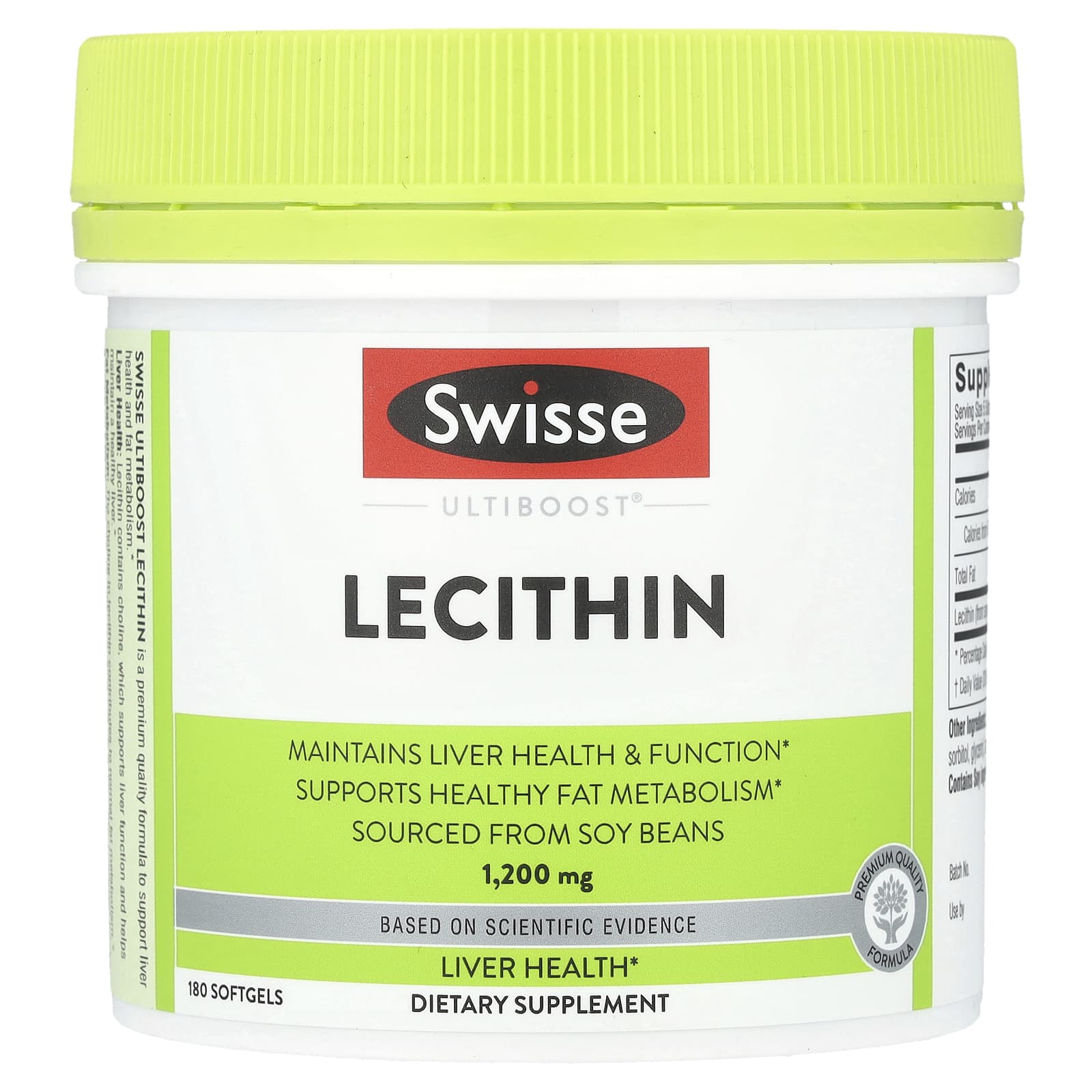 Swisse, Ultiboost®, Lecithin, 1,200 mg, 180 Capsules - Image 1