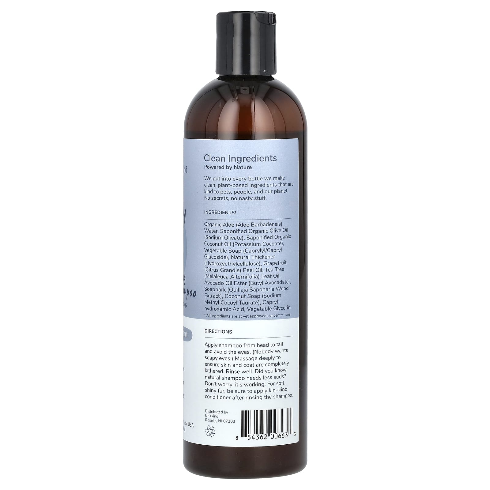 Kin+Kind, Itchy Dog Natural Shampoo With Avocado, For Dogs, Tea Tree + Grapefruit, 12 fl oz (354 ml) - Image 2
