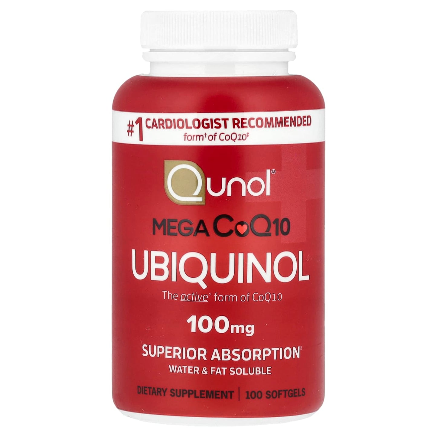 Qunol, Mega CoQ10 Ubiquinol, 100 Softgels - Image 1