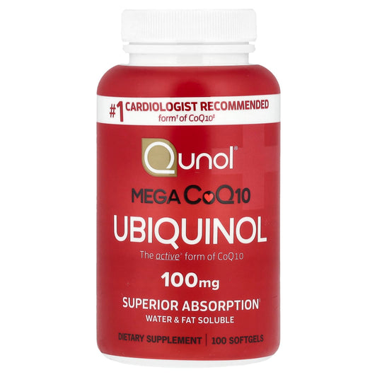 Qunol, Mega CoQ10 Ubiquinol, 100 Softgels - Image 1