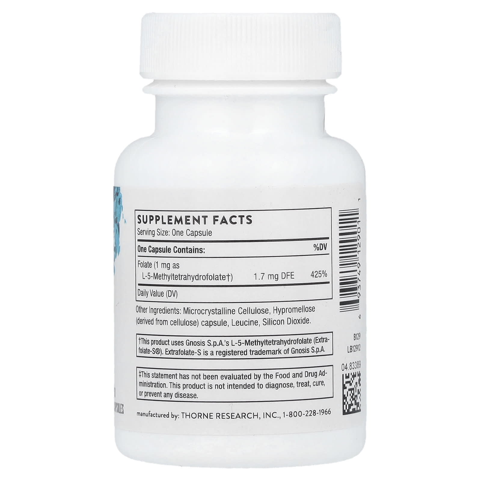 Thorne, 5-MTHF, 1 mg, 60 Capsules