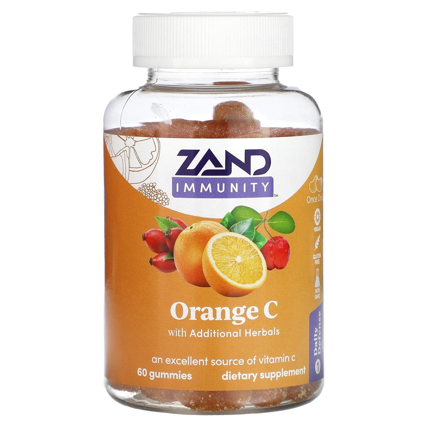 Zand, Immunity, Orange C Gummies, 60 Gummies - Image 1
