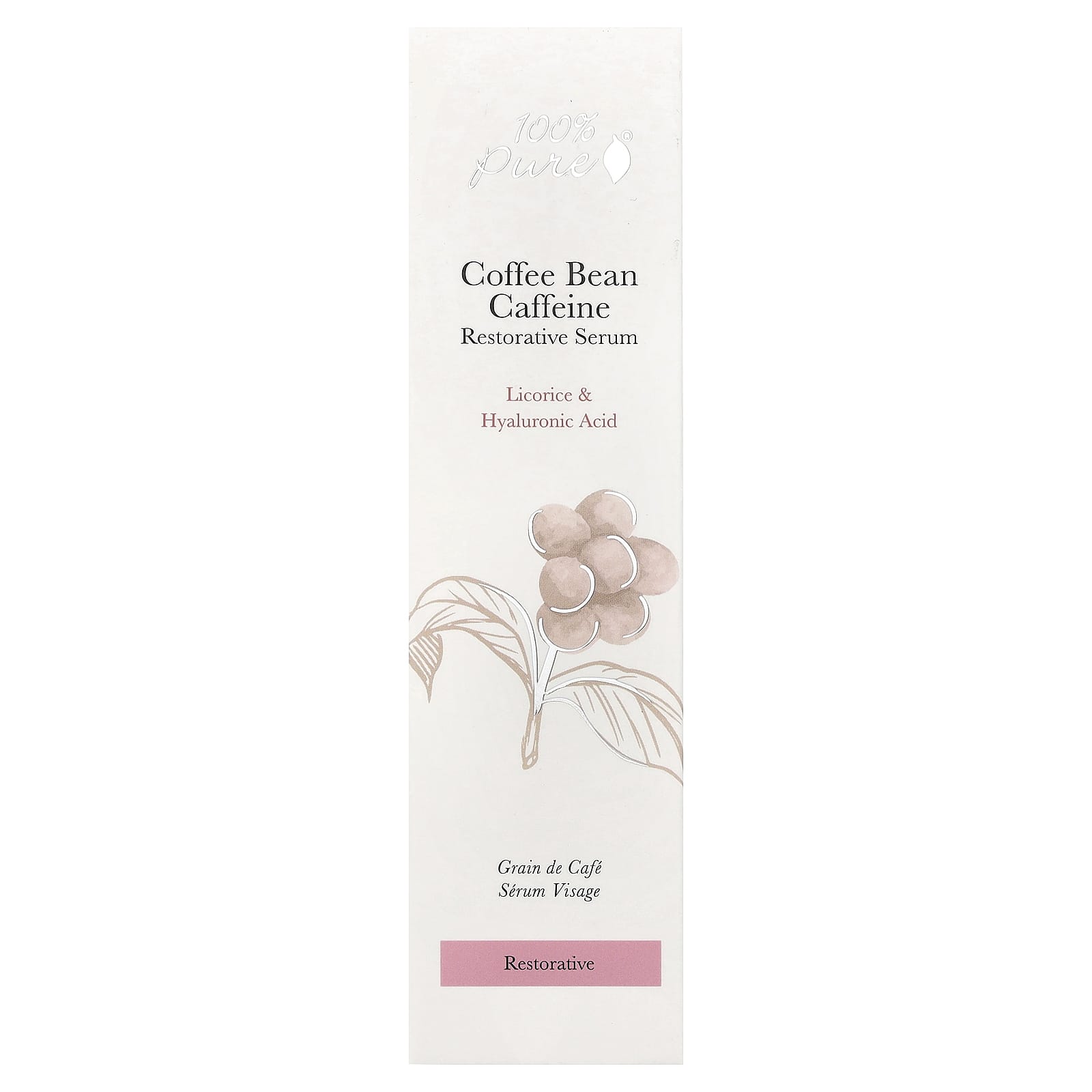 100% Pure, Coffee Bean Restorative Serum, 1 fl oz (30 ml)