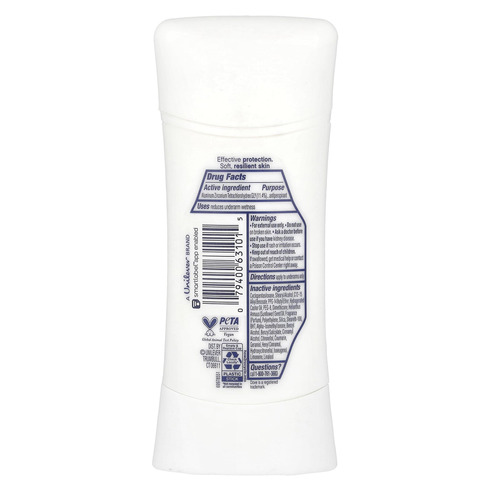 Dove Advanced Care Invisible Deodorant, Sheer Fresh, 2.6 oz, Cruelty-Free - Image 2