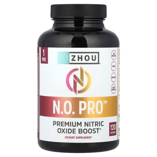 Zhou Nutrition, N.O. Pro™, Premium Nitric Oxide Boost, 120 Capsules - Image 1