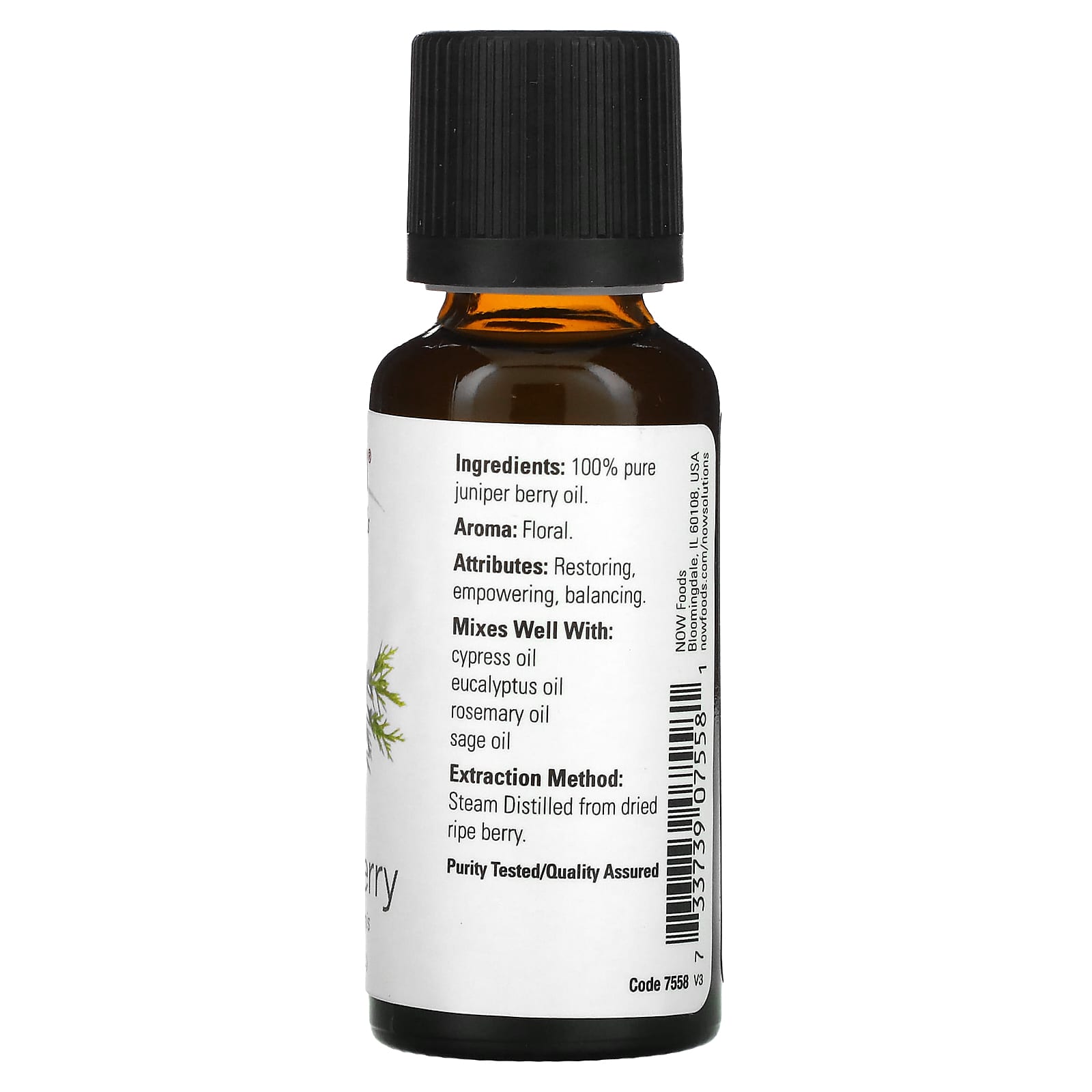 NOW Foods, Essential Oils, Juniper Berry, 1 fl oz (30 ml) - Image 2