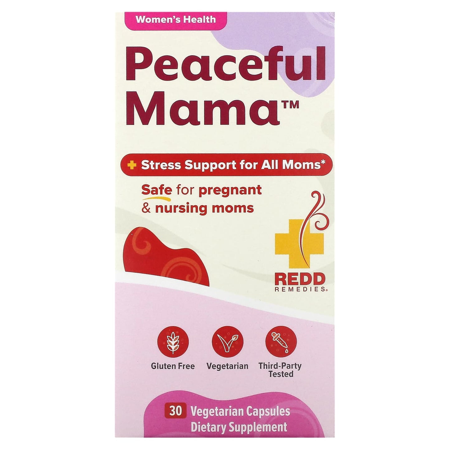 Redd Remedies, Peaceful Mama, 30 Vegetarian Capsules - Image 1