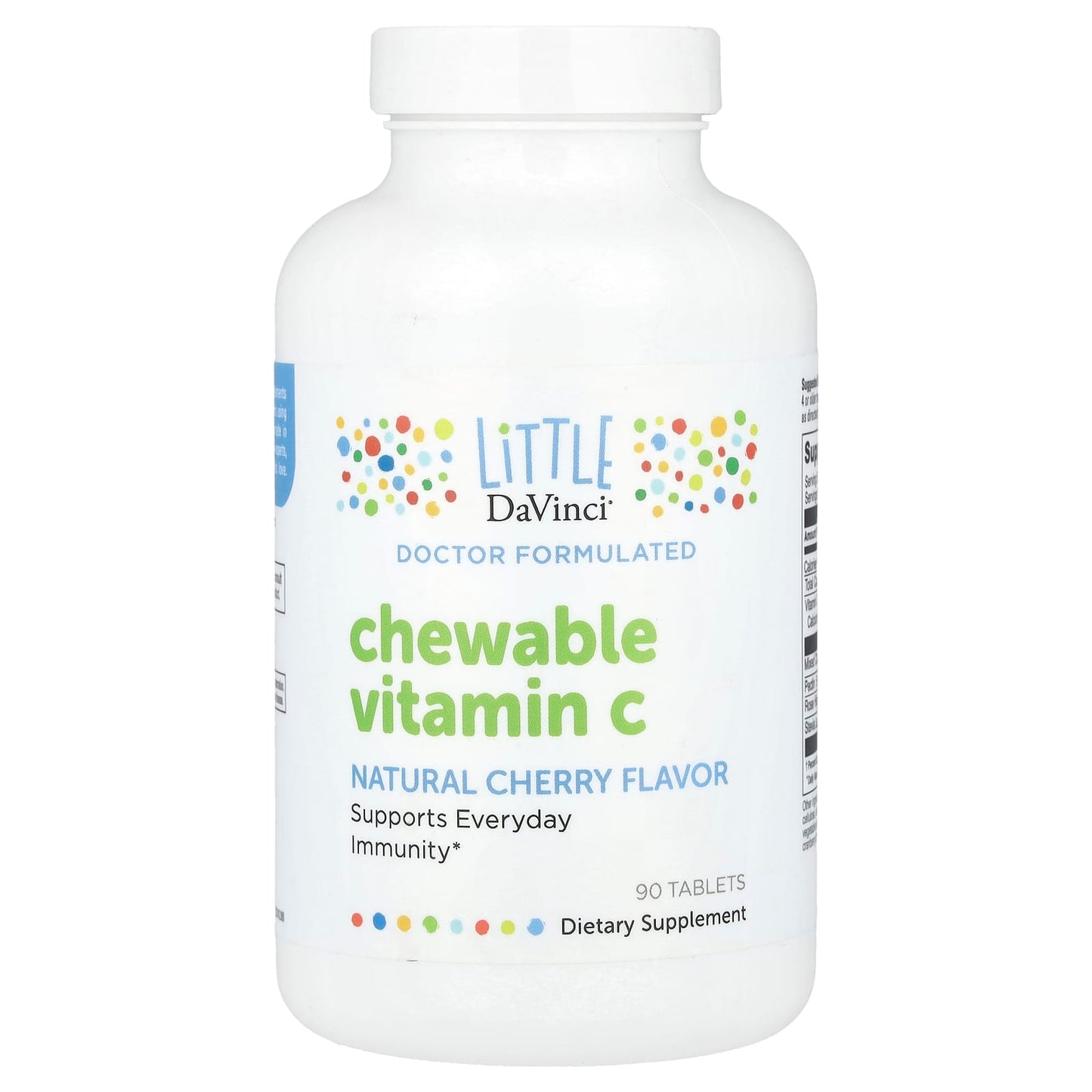 Little DaVinci, Chewable Vitamin C, Natural Cherry, 90 Tablets - Image 1