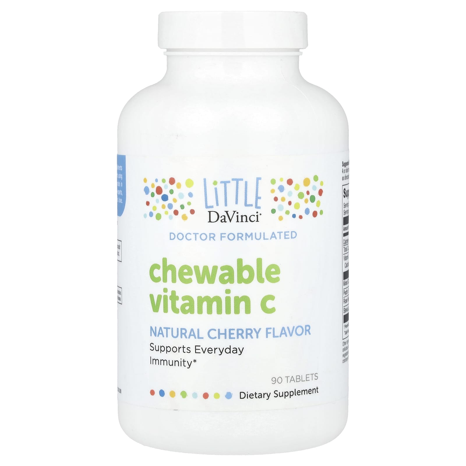 Little DaVinci, Chewable Vitamin C, Natural Cherry, 90 Tablets - Image 1