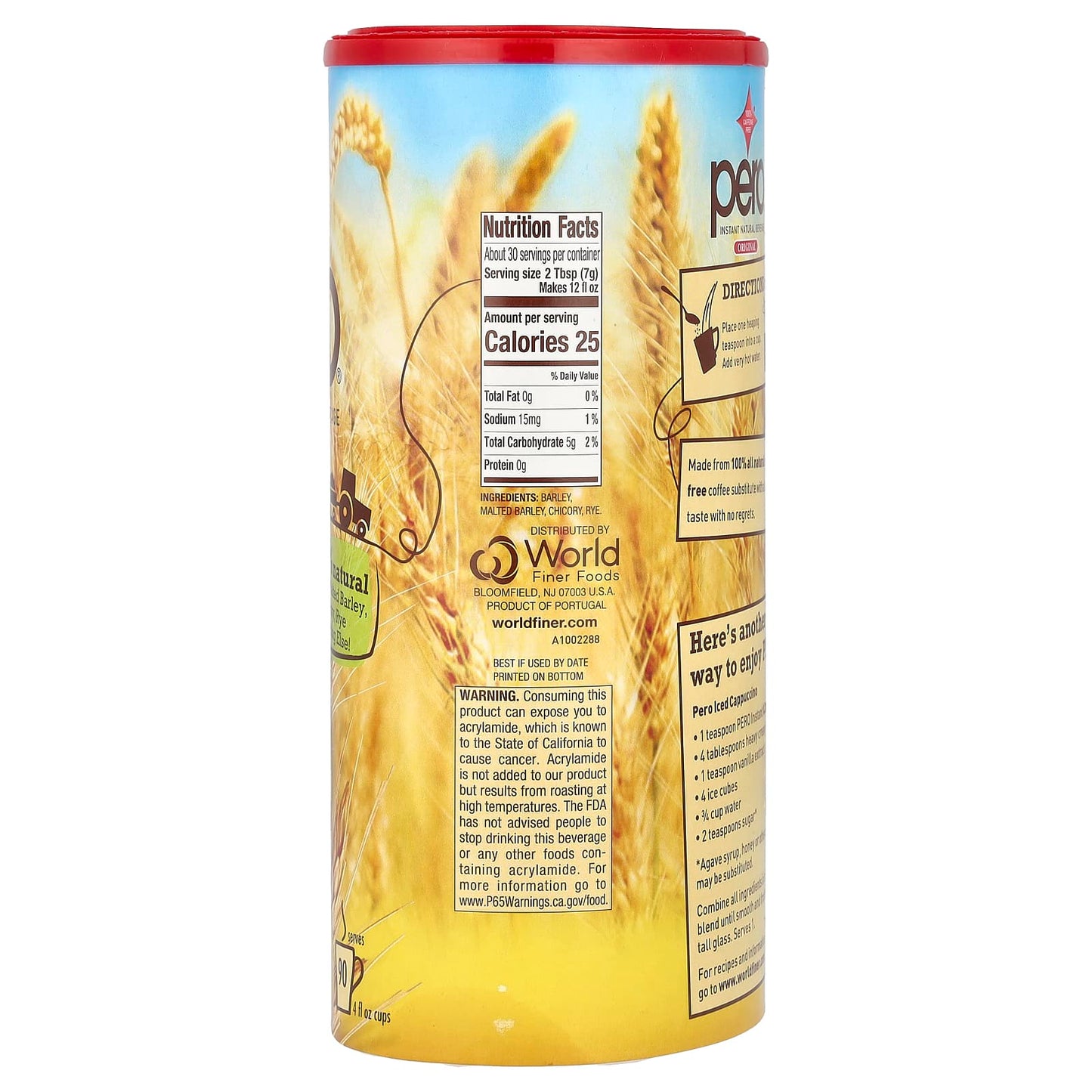 Pero, Instant Natural Beverage, Original, Caffeine Free, 7 oz (200 g) - Image 2