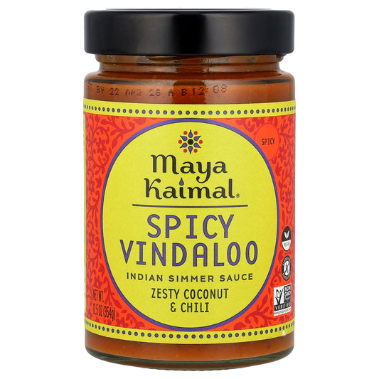 Maya Kaimal, Spicy Vindaloo, Indian Simmer Sauce, Spicy, Zesty Coconut & Chili, 12.5 oz (354 g) - Image 1