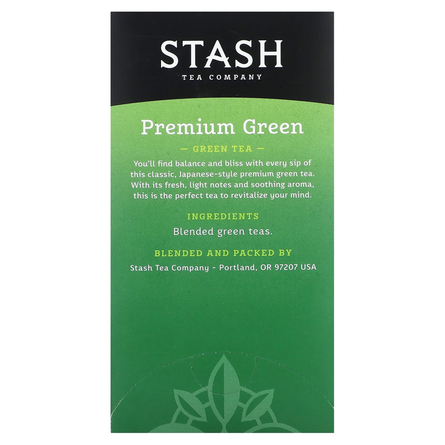 Stash Tea, Green Tea, Premium Green, 20 Tea Bags, 1.4 oz (40 g) - Image 2