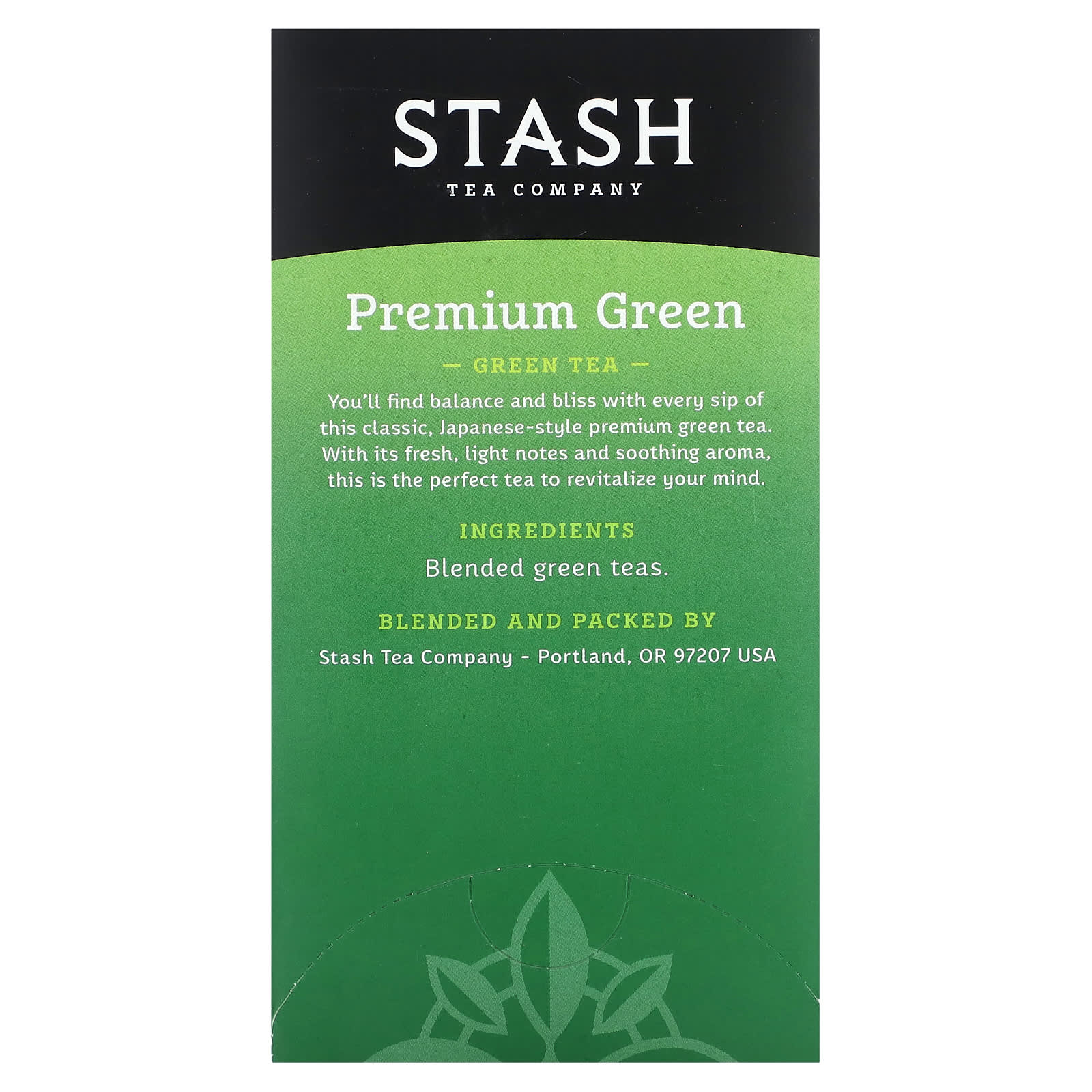 Stash Tea, Green Tea, Premium Green, 20 Tea Bags, 1.4 oz (40 g) - Image 2