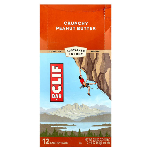 Clif Bar, Organic Energy Bar with Peanut Butter, 12 Count - Image 1