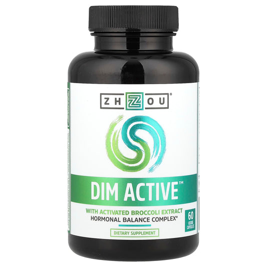 Zhou Nutrition, DIM Active™ With Activated Broccoli Extract, 60 Veggie Capsules - Image 1