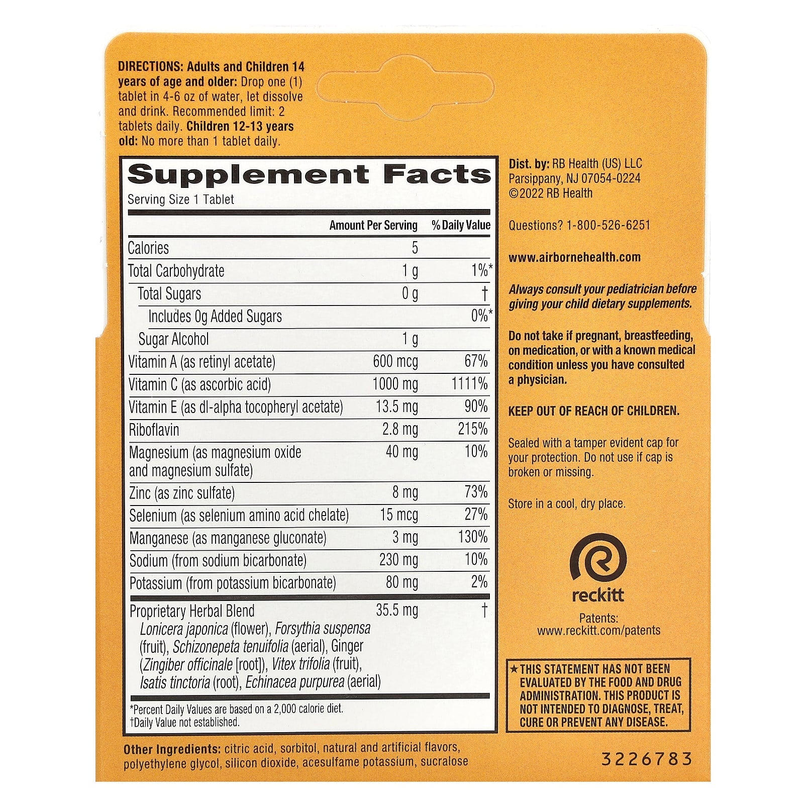 Boost Immunity with AirBorne Zesty Orange Effervescent Tablets - Image 2