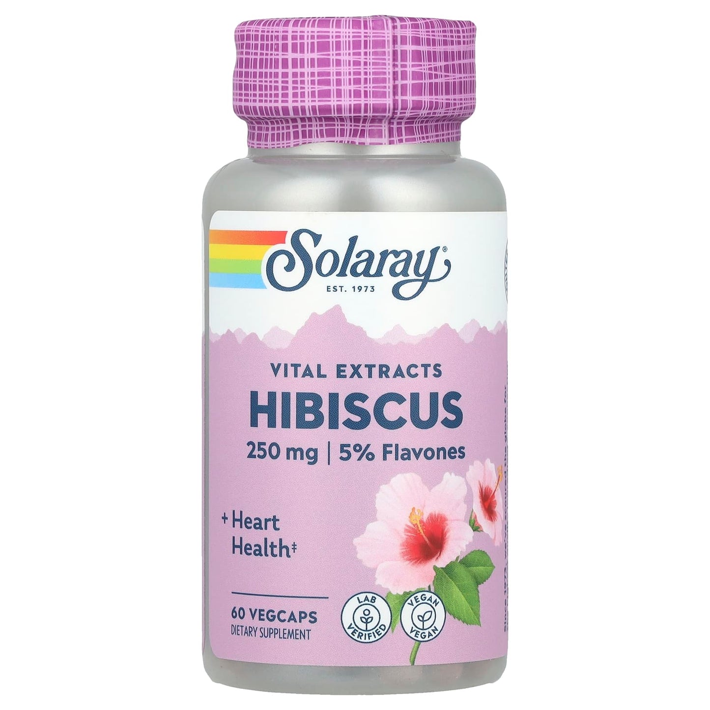 Solaray, Vital Extracts, Hibiscus, 60 VegCaps - Image 1