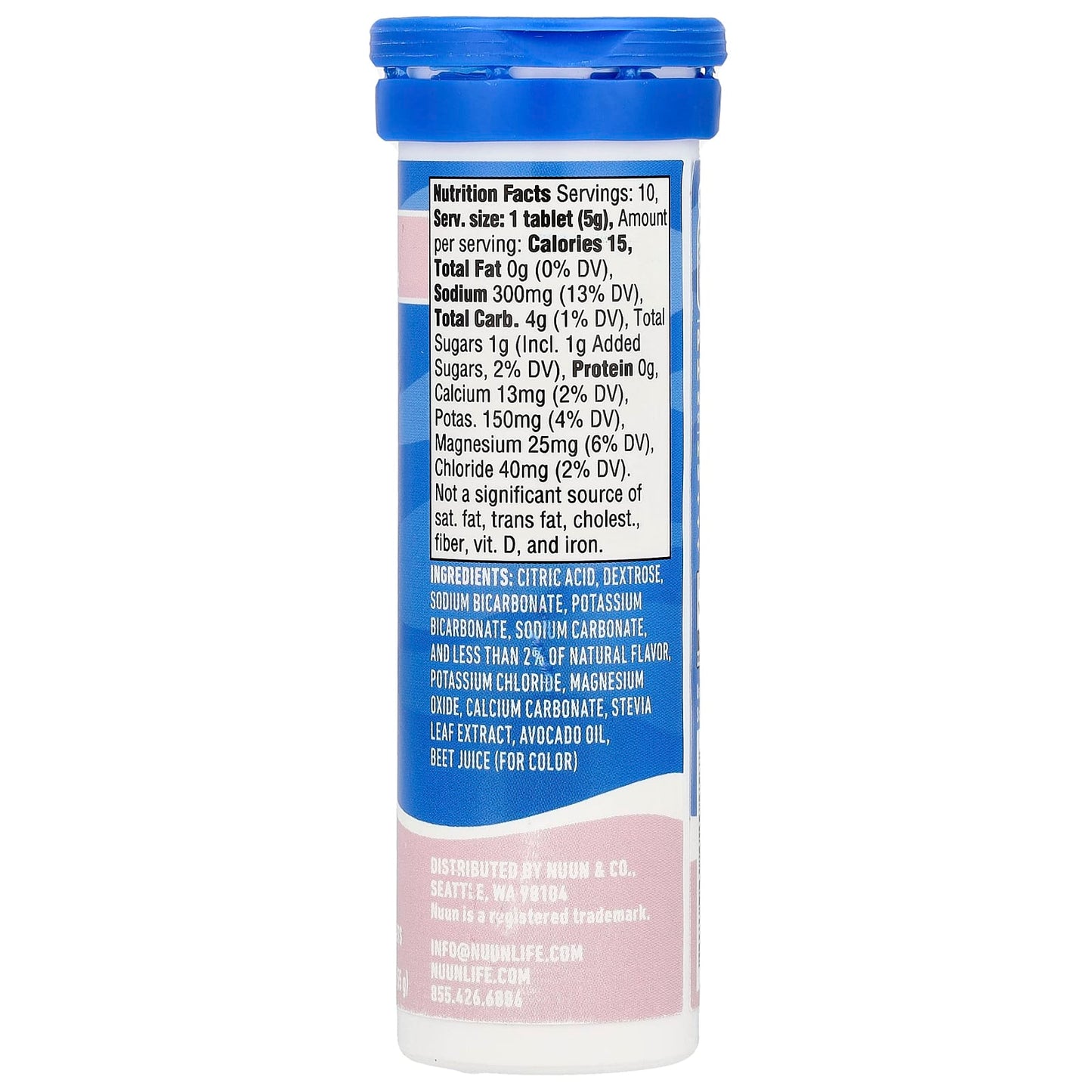 Nuun, Sport Hydration, Effervescent Electrolyte Drink Tablets, Strawberry Lemonade, 10 Tablets - Image 2