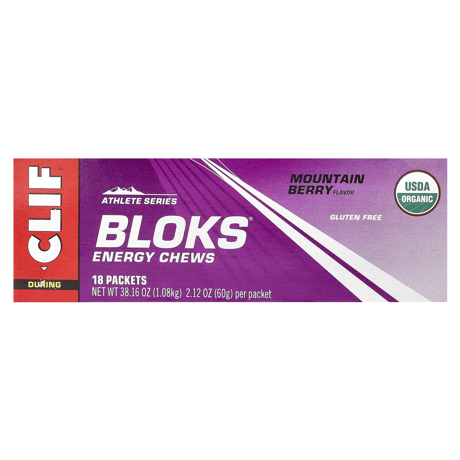 Mountain Berry Clif Bloks Energy Chews | 18 Packets | USDA Organic - Image 1